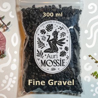 Schwarzer Basaltkies 2–5 mm für Aquarium und Terrarium 300 ml